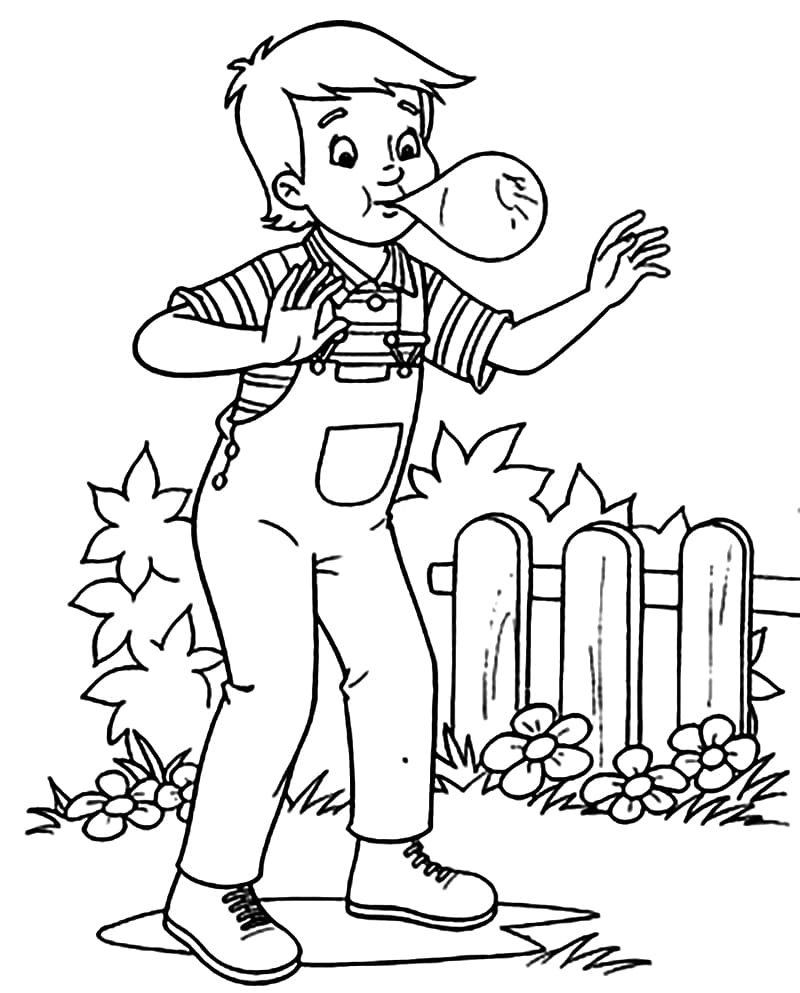 Desenho de Pedrinho Pdf para Imprimir e Colorir e Pintar