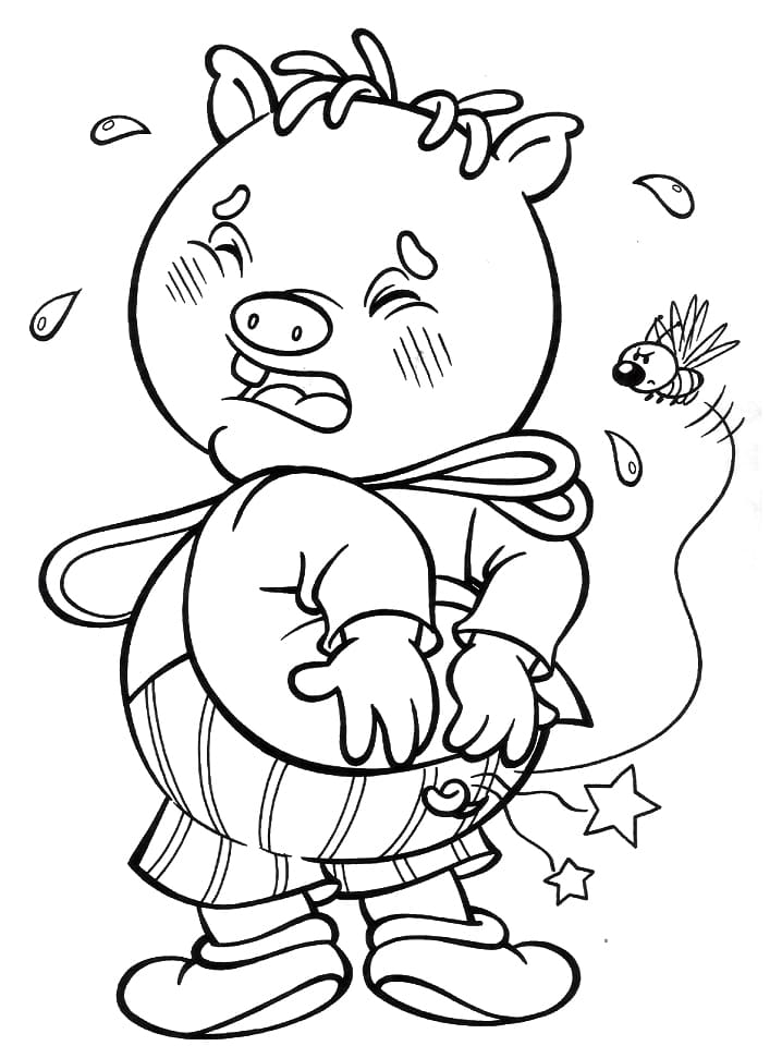 Desenho de Rabico para Colorir Imprimivel e Pintar