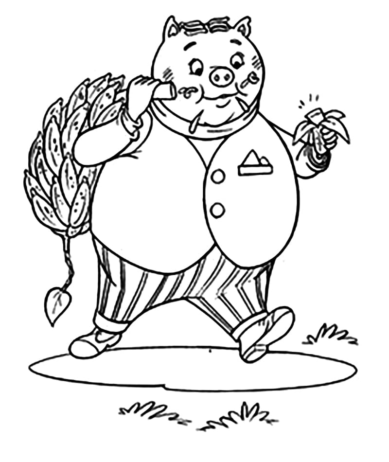 Desenho de Rabico para Colorir Pdf Grátis e Pintar