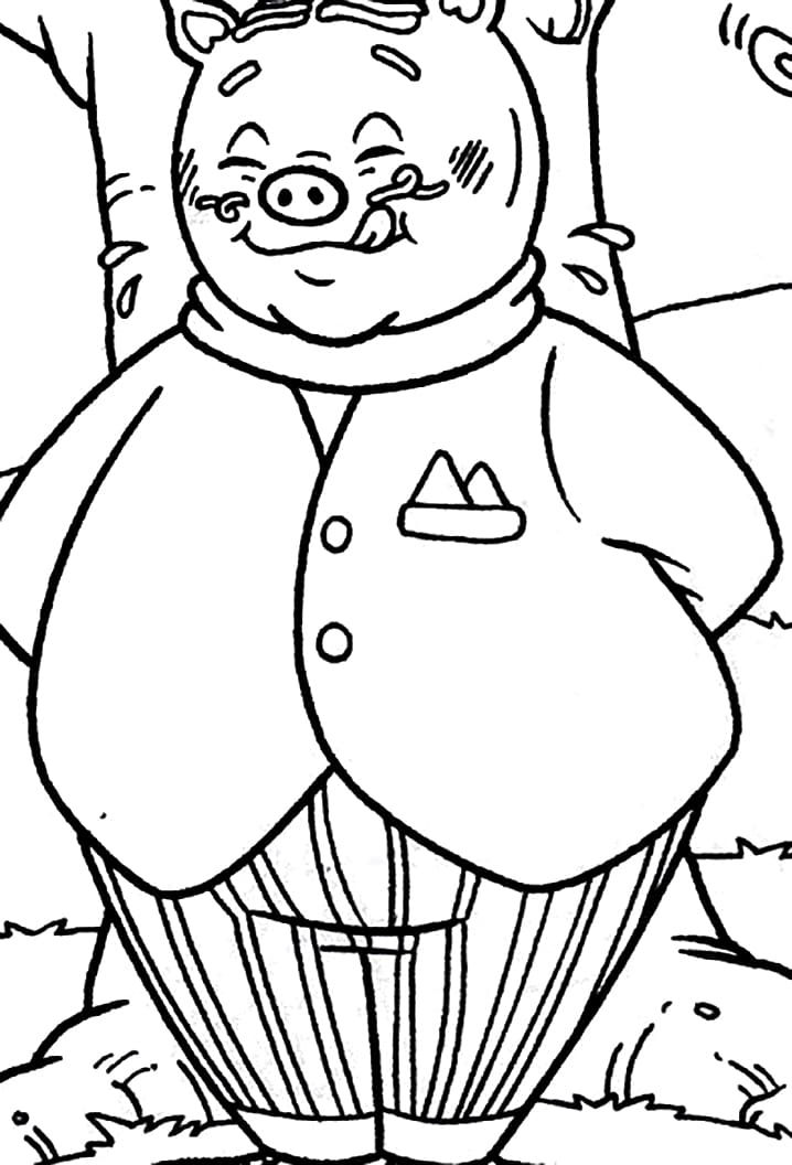 Desenho de Rabico Pdf para Colorir e Pintar