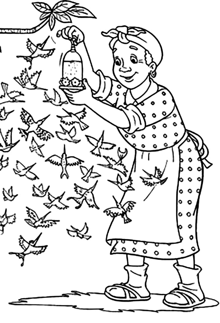 Desenho de Tia Nastacia para Colorir Download e Pintar