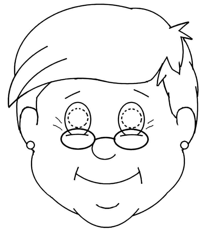 Desenho Máscara da Dona Benta para Colorir e Pintar