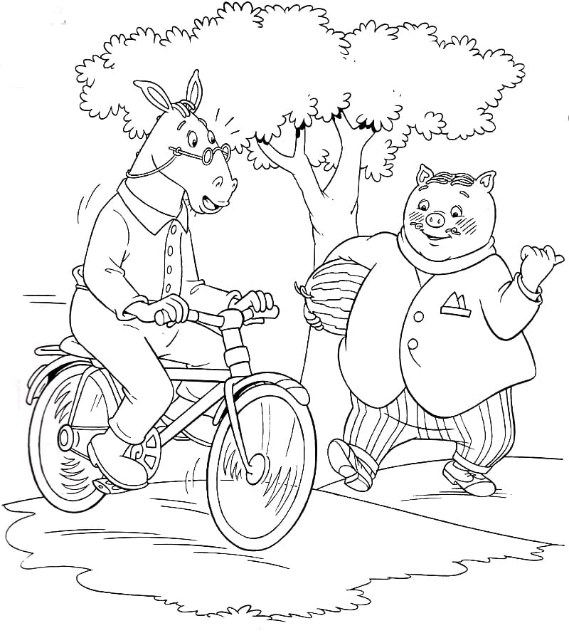 Desenho Rabico e Conselheiro para Colorir e Pintar