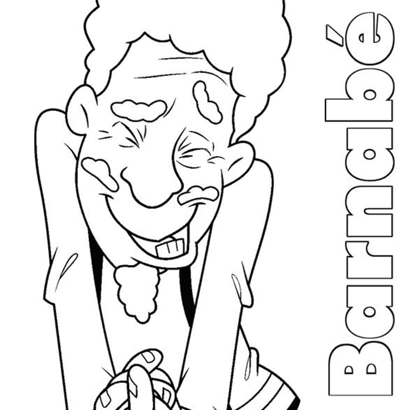 Desenho Tio Barnabé Engraçado para Colorir e Pintar
