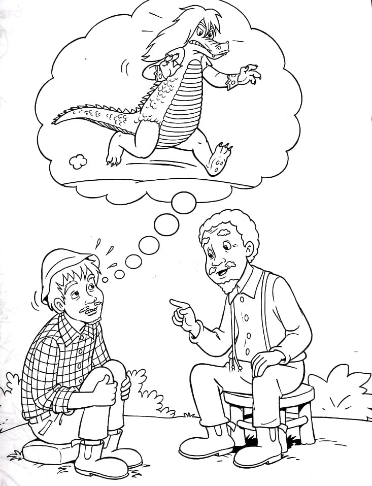 Desenho Zé Carijo e Tio Barnabé para Colorir e Pintar