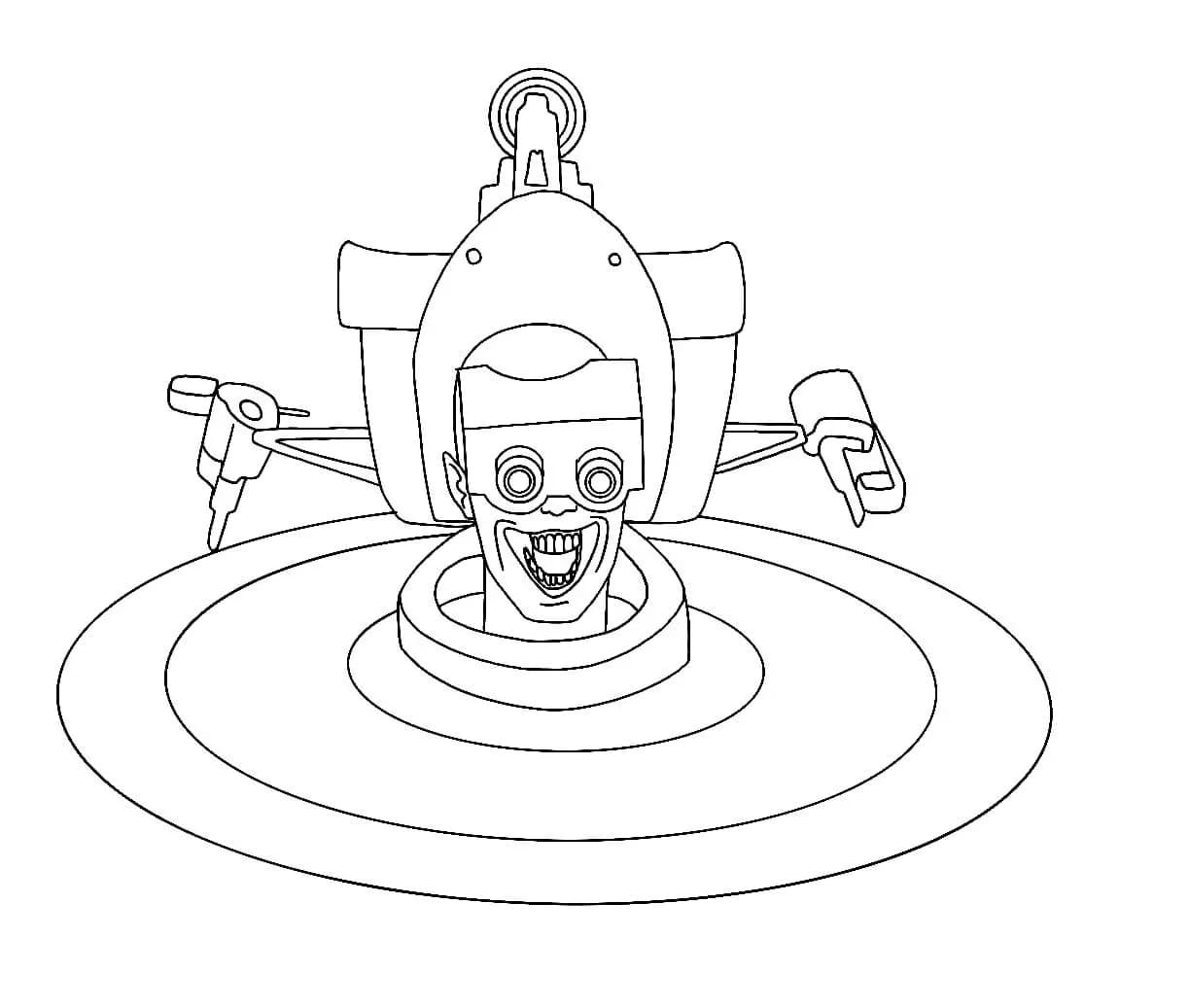 Desenho de Skibidi Toilet Grátis para Crianças de 6 Anos para Colorir e Pintar
