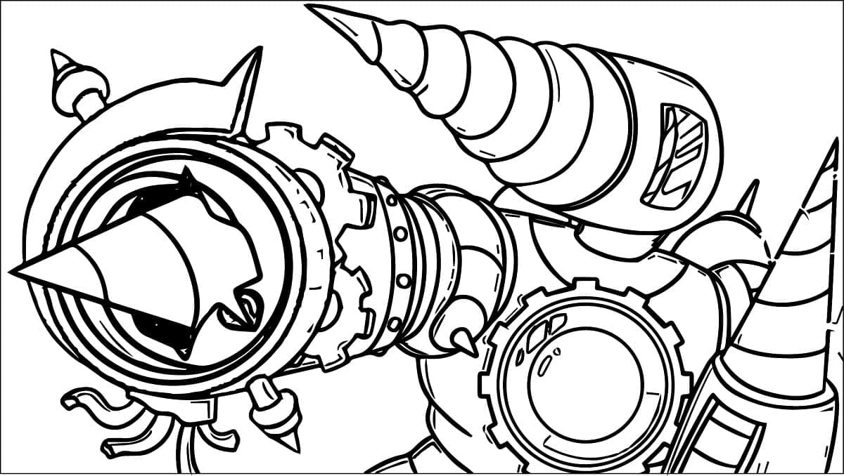 Desenho de Titan Drill Man Skibidi Toilet para Colorir e Pintar