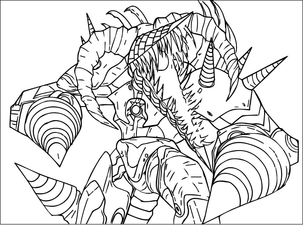 Desenho de Titan Drill Man de Skibidi Toilet para Colorir e Pintar