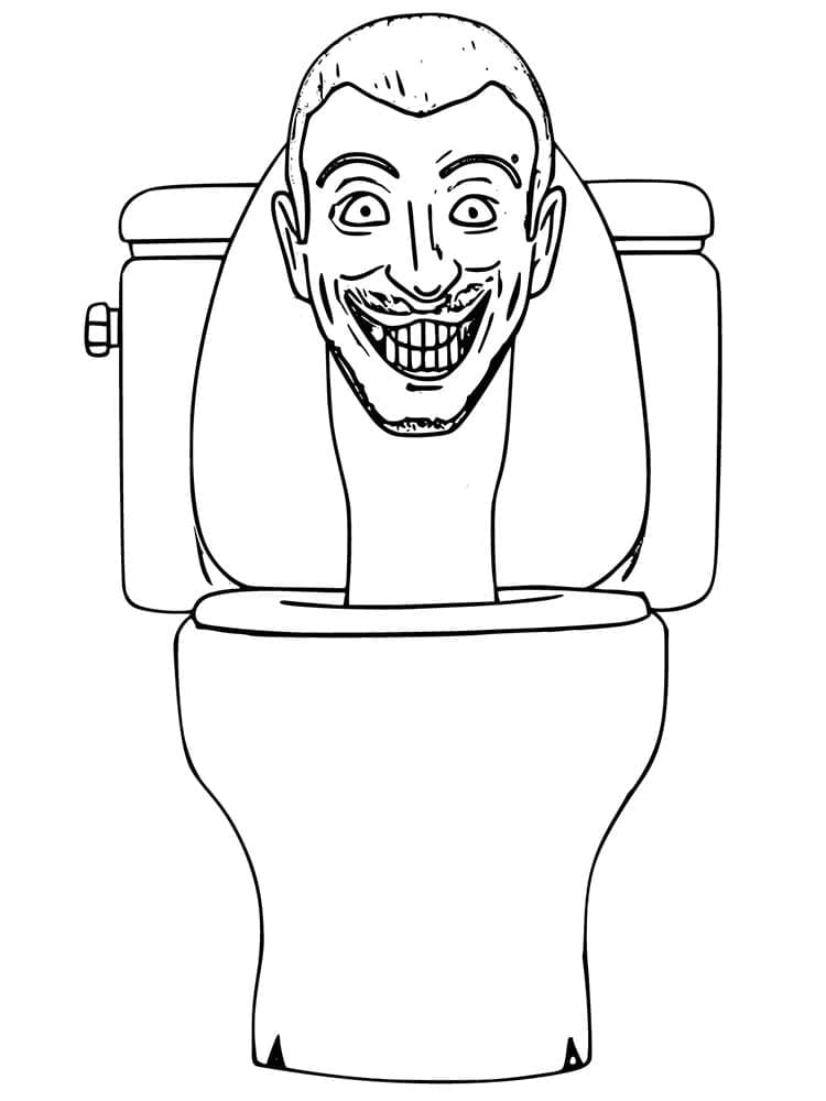 Desenho de Skibidi Toilet 3 para Colorir e Pintar