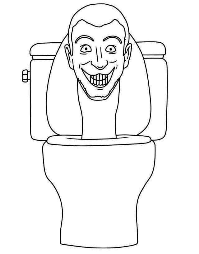 Desenho de Skibidi Toilet 4 para Colorir e Pintar