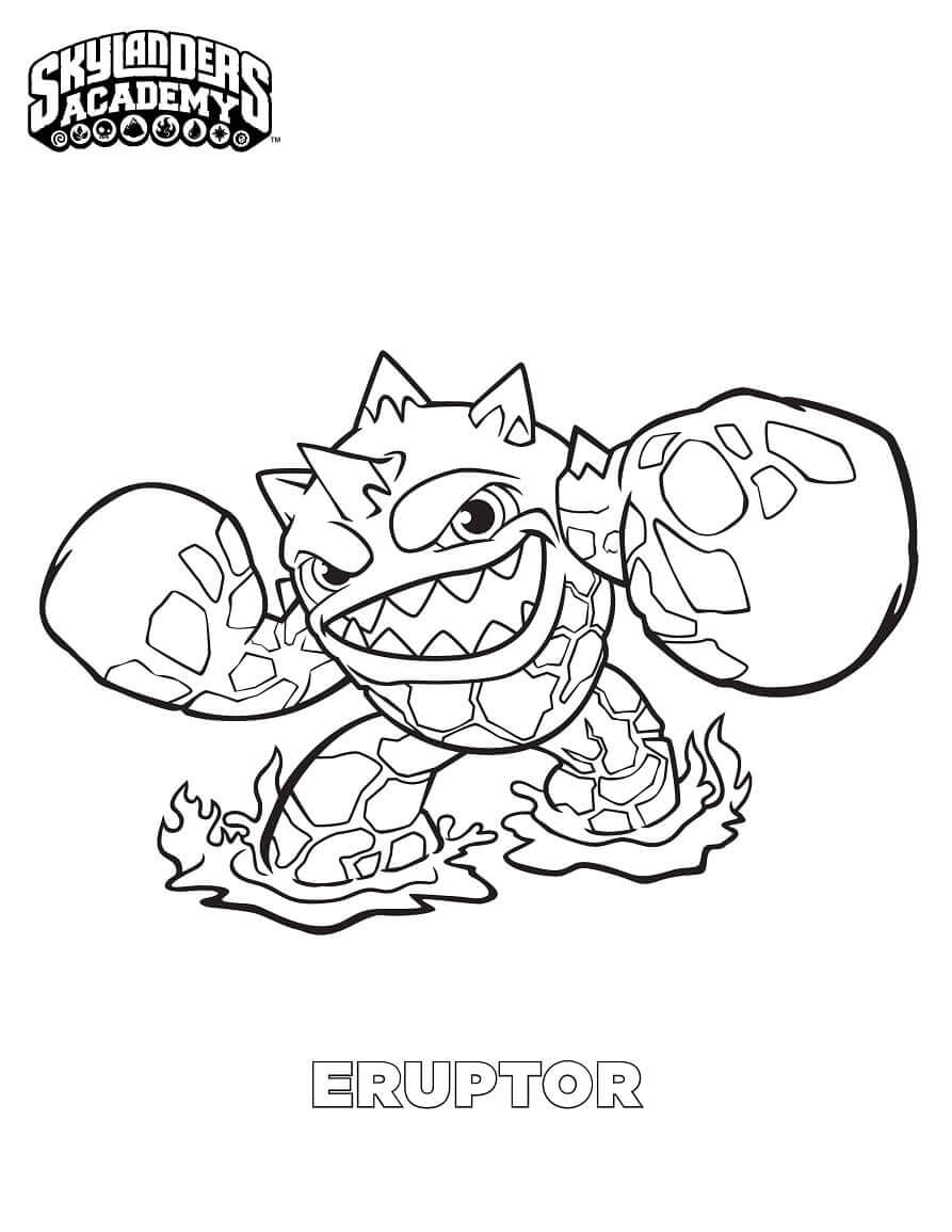 Desenho Eruptor Skylanders para Colorir Imprimir e Colorir e Pintar