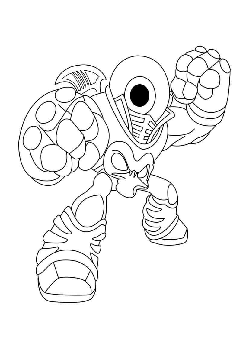 Desenho Eye Brawl Skylanders para Colorir Imprimir e Colorir e Pintar