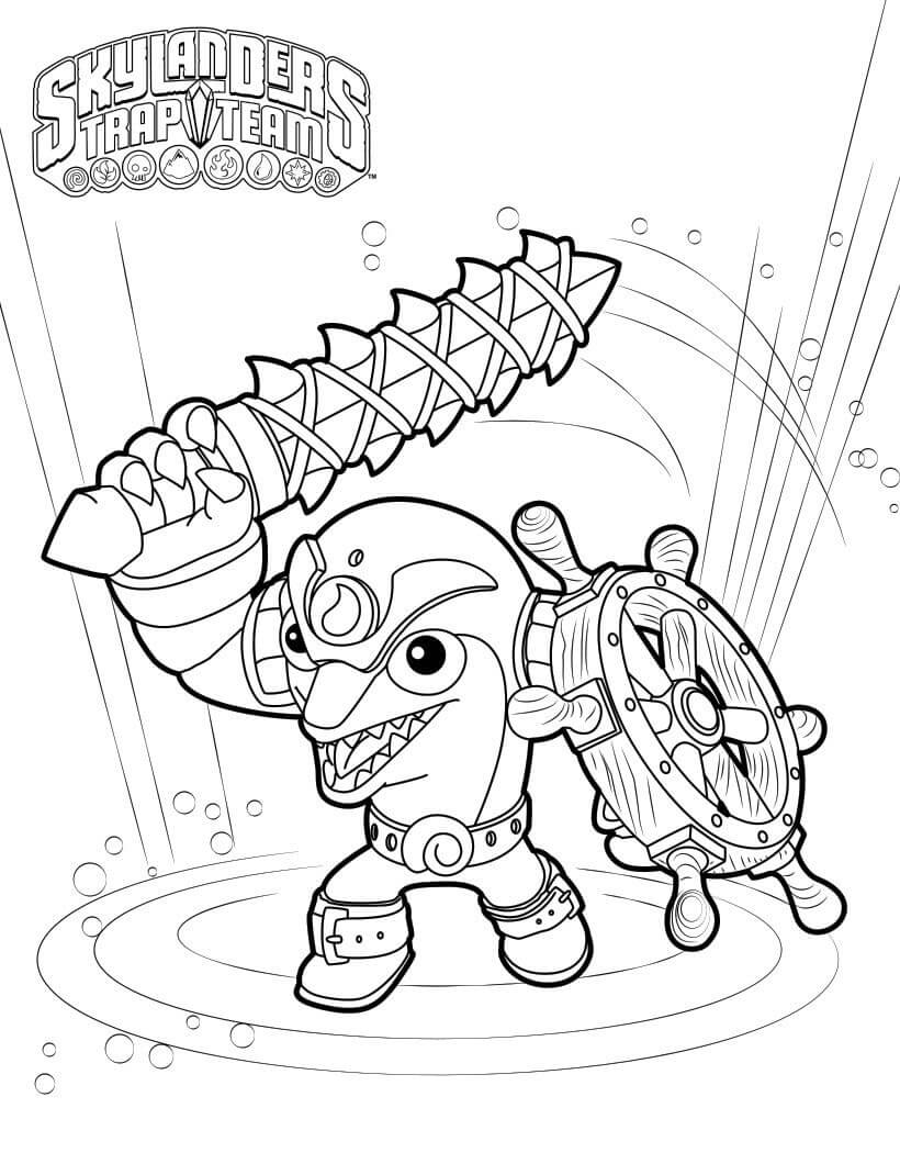 Desenho Flip Wreck Skylanders para Colorir Imprimir e Colorir e Pintar
