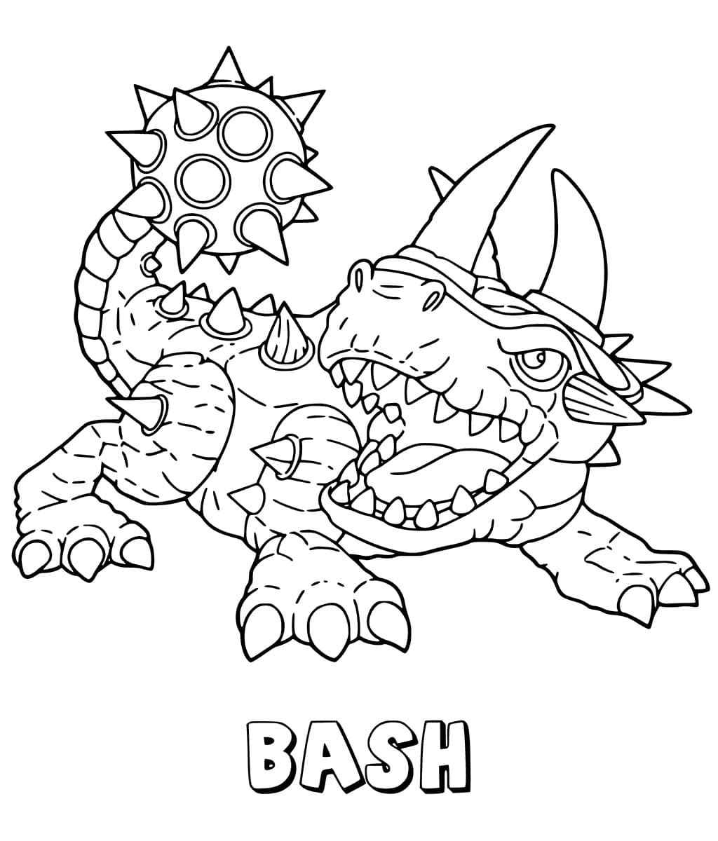 Desenho Imprimivel Bash Skylanders Pintar