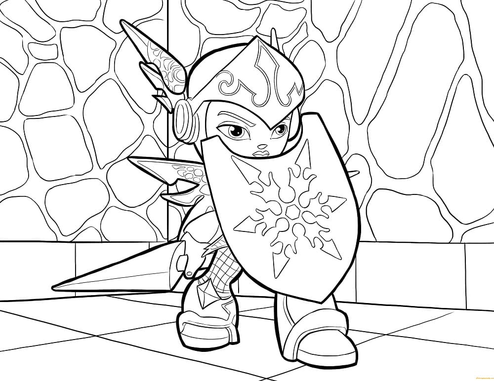 Desenho Skylanders Chill Imprimir e Colorir e Pintar
