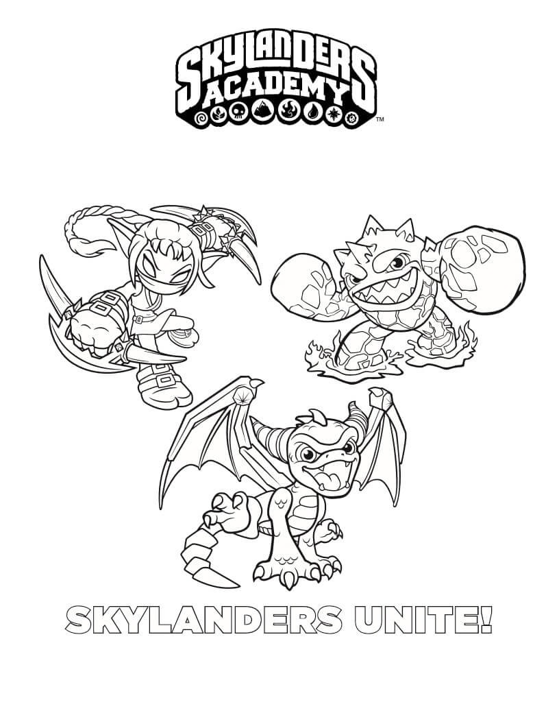 Desenho Skylanders Legais para Colorir Imprimir e Colorir e Pintar