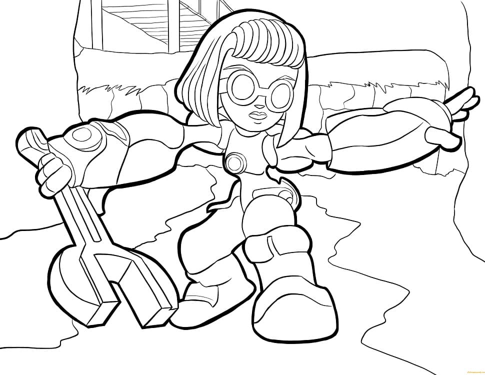 Desenho Sprocket Skylanders Imprimir e Colorir e Pintar