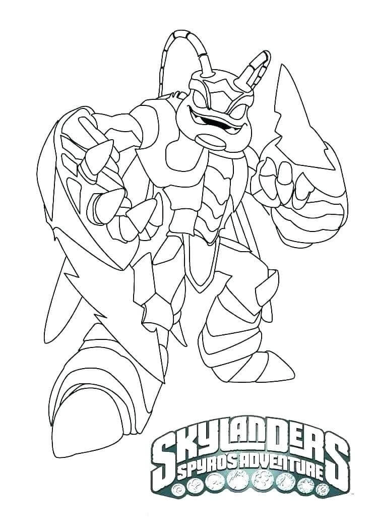 Desenho Swarm Skylanders para Colorir Imprimir e Colorir e Pintar