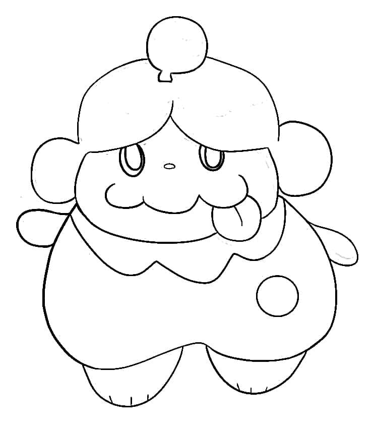 Desenho de Pokemon Slurpuff Grátis para Colorir e Pintar
