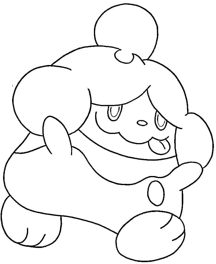 Desenho de Pokemon Slurpuff Imprimivel para Colorir e Pintar