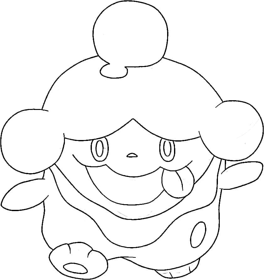Desenho de Pokemon Slurpuff para Colorir e Pintar