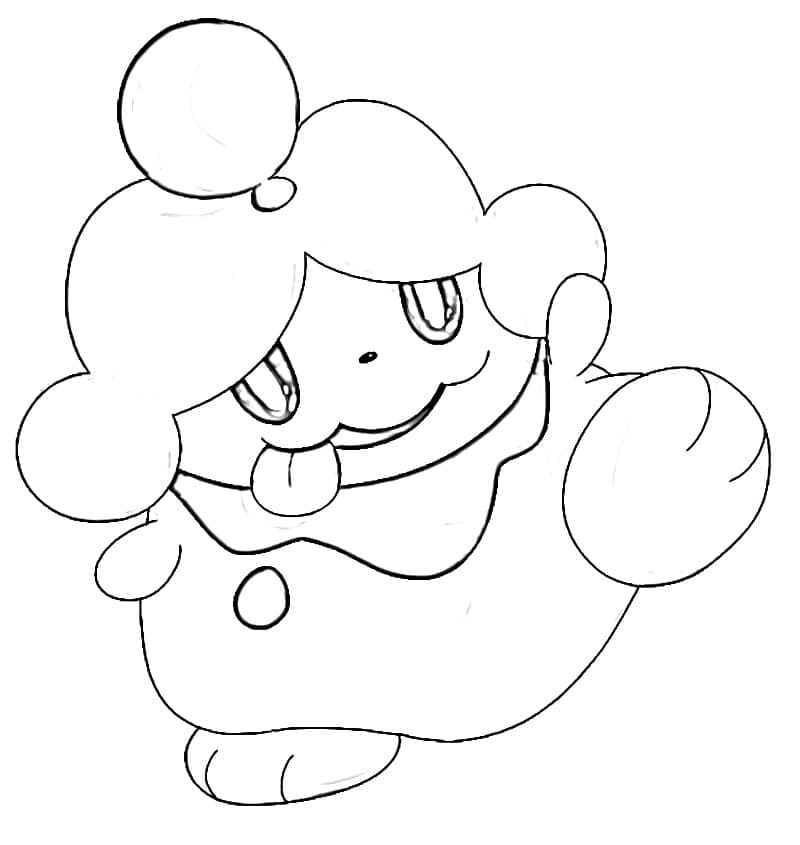 Desenho de Pokemon Slurpuff para Crianças para Colorir e Pintar
