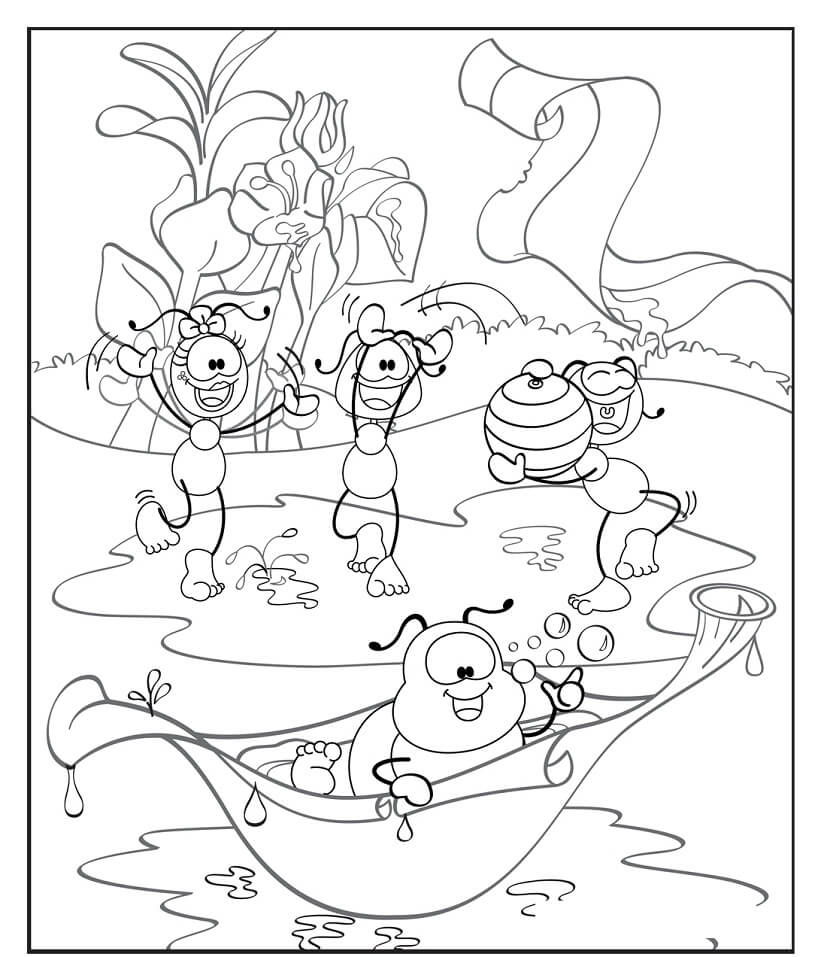 Desenho de Smilinguido Atividade para Colorir Imprimivel e Pintar