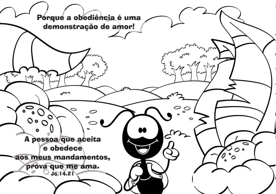 Desenho de Smilinguido Bíblico para Colorir com Tinta Guache e Pintar