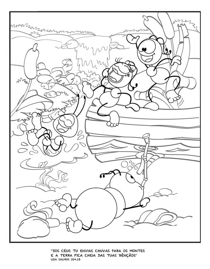 Desenho de Smilinguido Bíblico para Colorir Online Pdf e Pintar