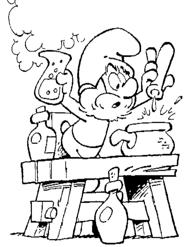 Desenho de Grande Puffo para Imprimir e Colorir e Pintar