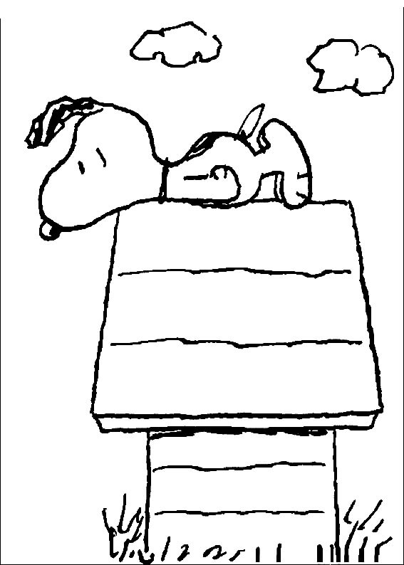 Desenho de Snoopy para Imprimir Imprimivel Pdf e Pintar