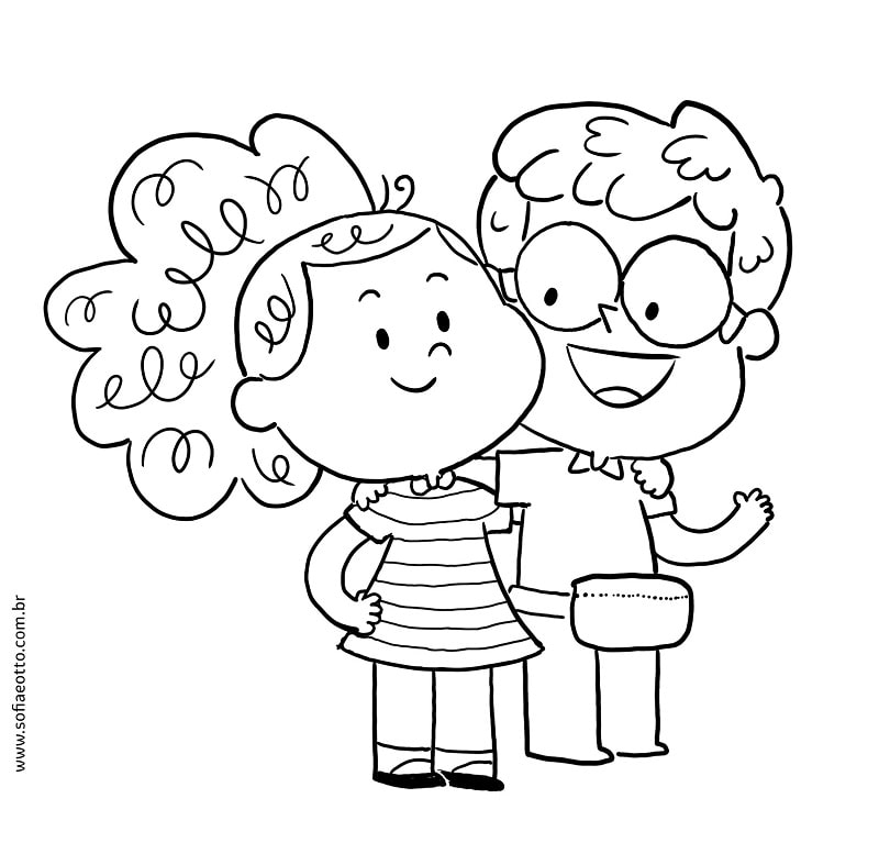 Desenhos para Colorir Sofia e Otto e Pintar