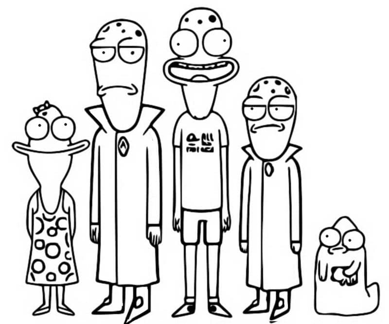 Desenho para Imprimir de Solar Opposites e Pintar