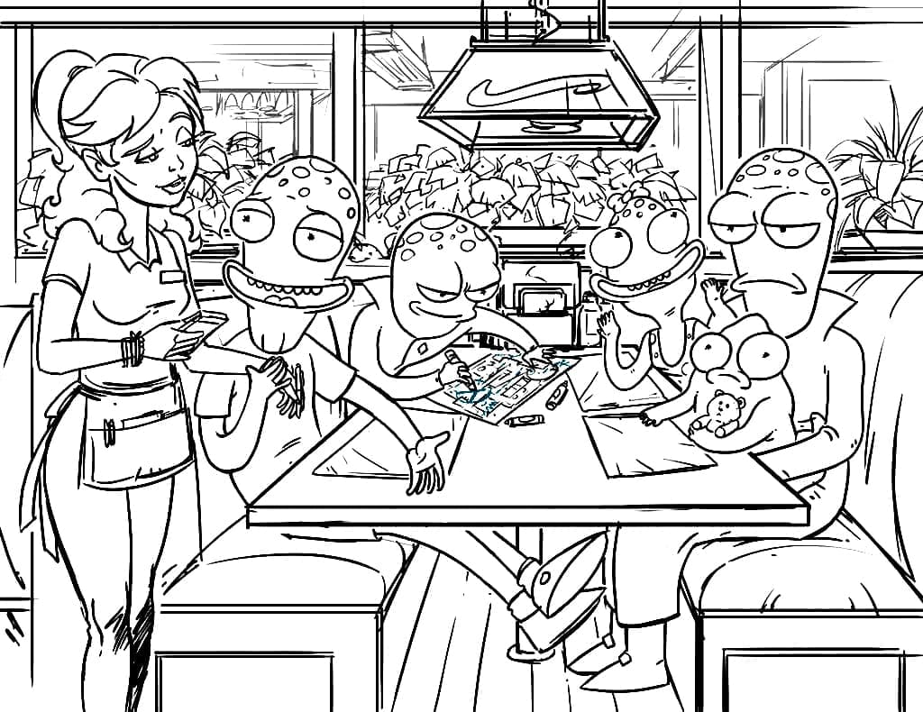 Desenho Solar Opposites para Imprimir Grátis e Pintar