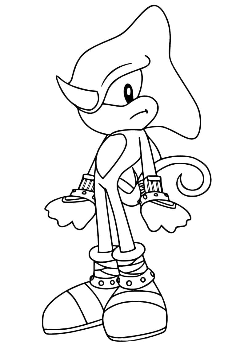 Desenho de Imagem de Espio The Chameleon de Sonic para Colorir