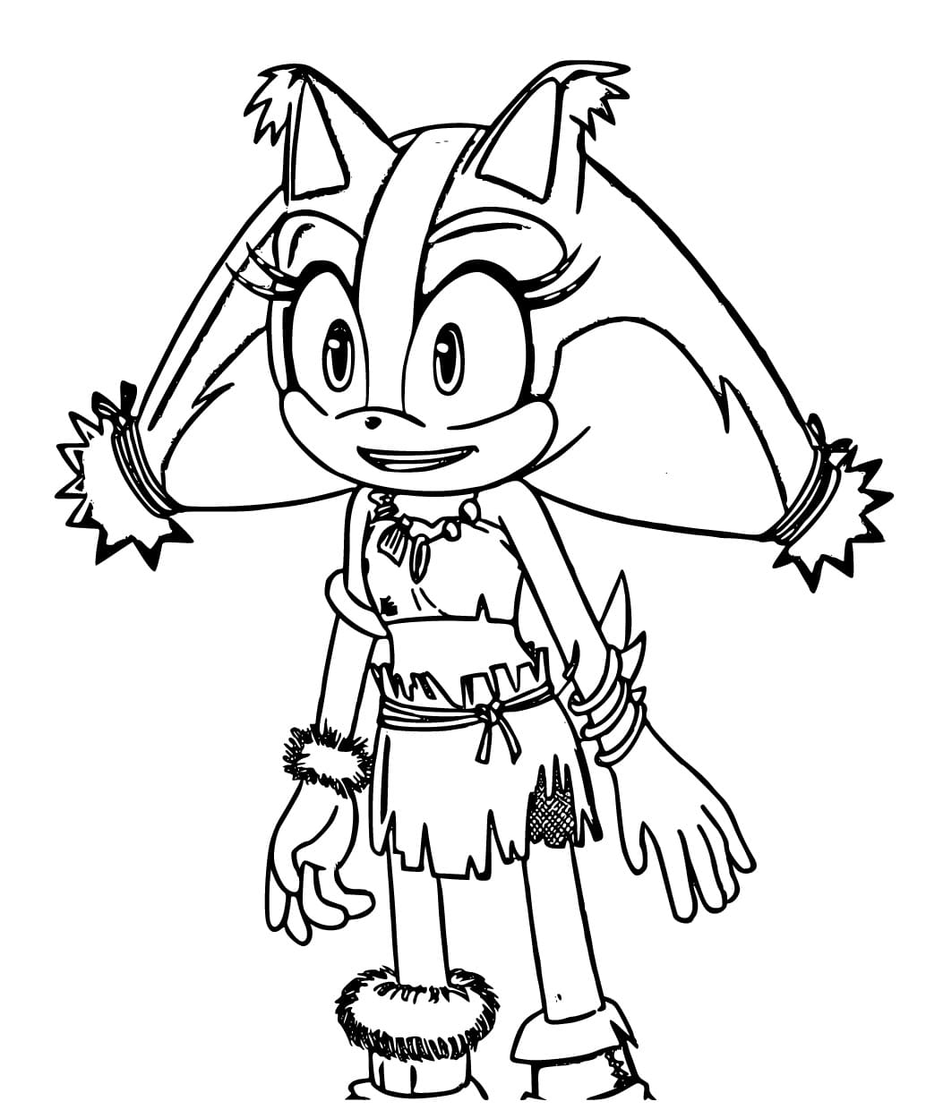 Baixar Desenho de Sticks The Badger do Sonic para Colorir