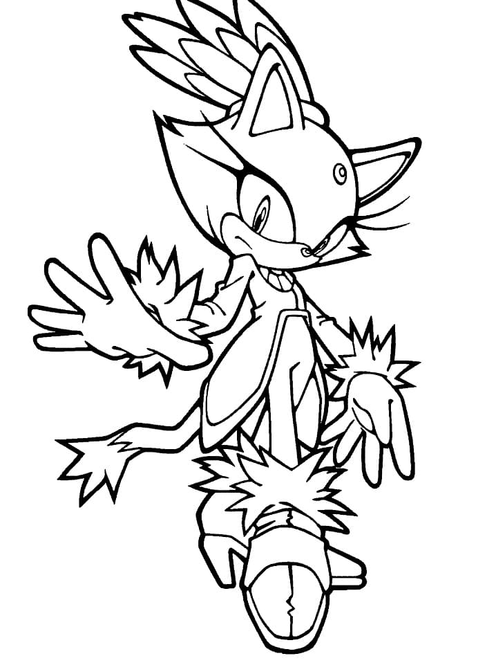 Desenho Blaze de Sonic para Colorir em Pdf