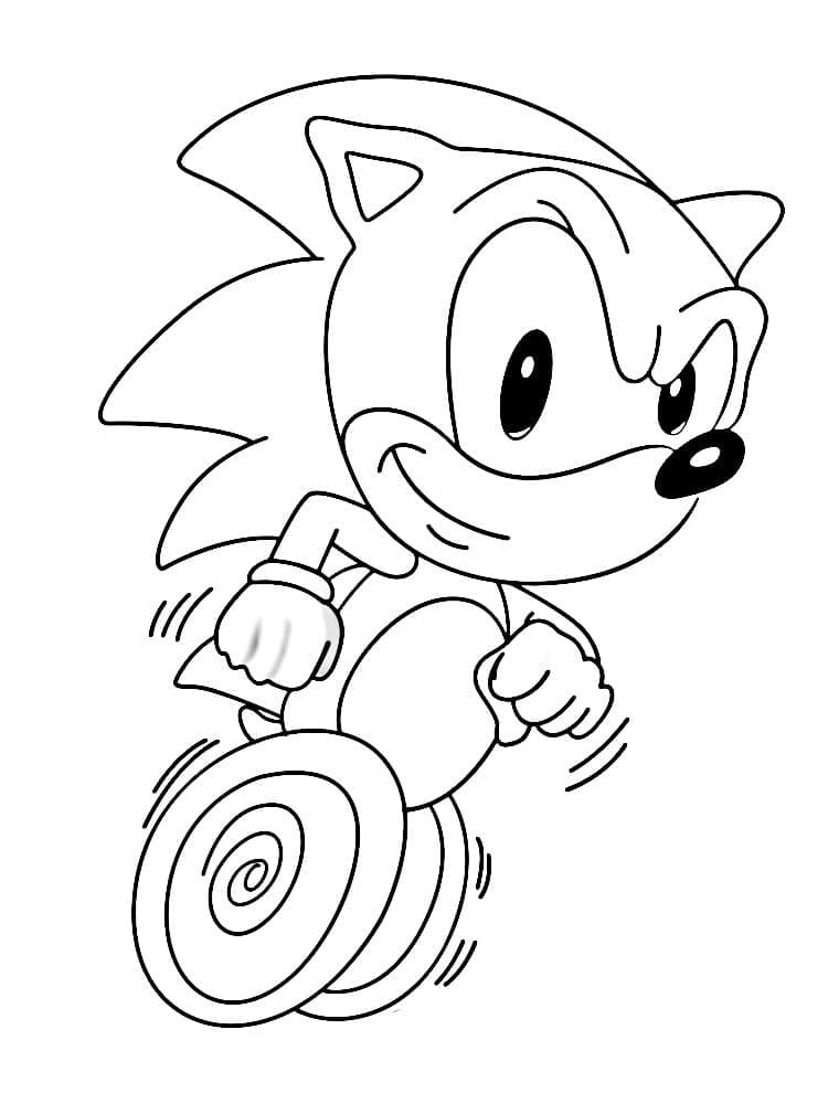 Desenho de Sonic para Crianças para Colorir