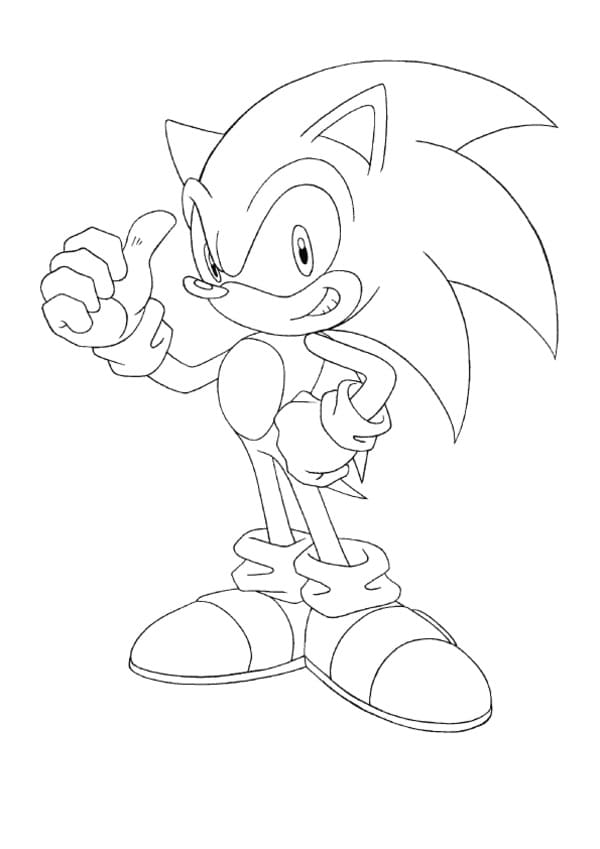 Desenho do Sonic para Imprimir