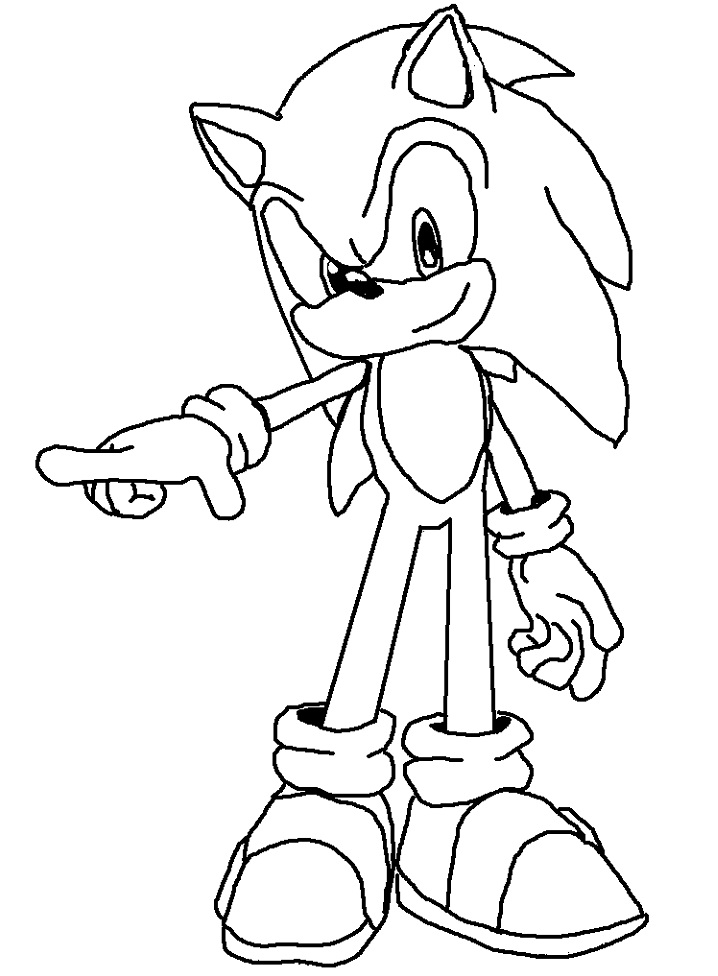 Desenho do Sonic para Pintar com Canetinha
