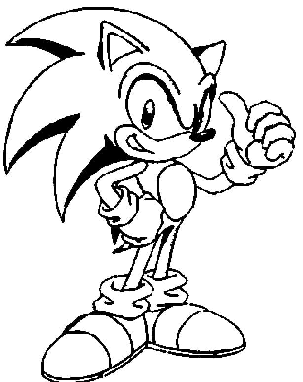 Desenho do Sonic Vitorioso para Pintar