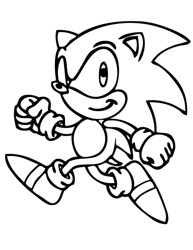Desenho Fácil do Super Sonic para Imprimir e Colorir com Lápis de Cor