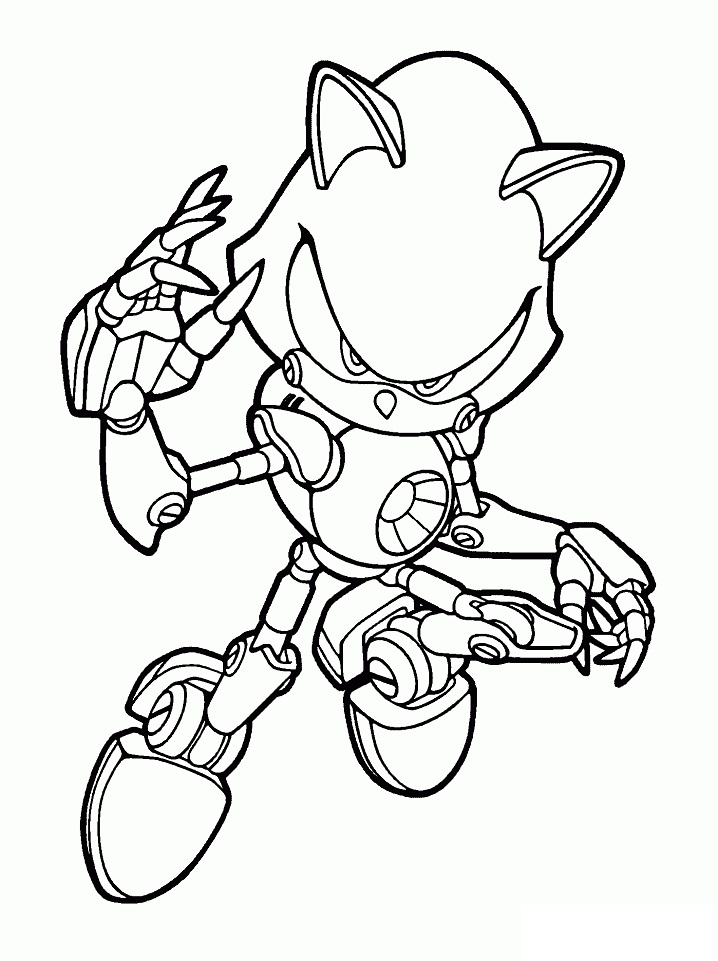 Desenho para Pintar do Metal Sonic Grátis
