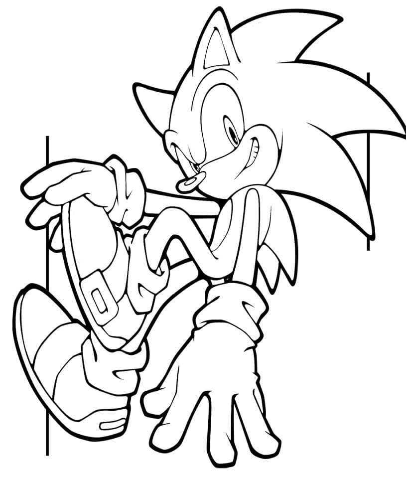 Desenho Pdf do Sonic para Imprimir e Colorir Gratuitamente Pdf