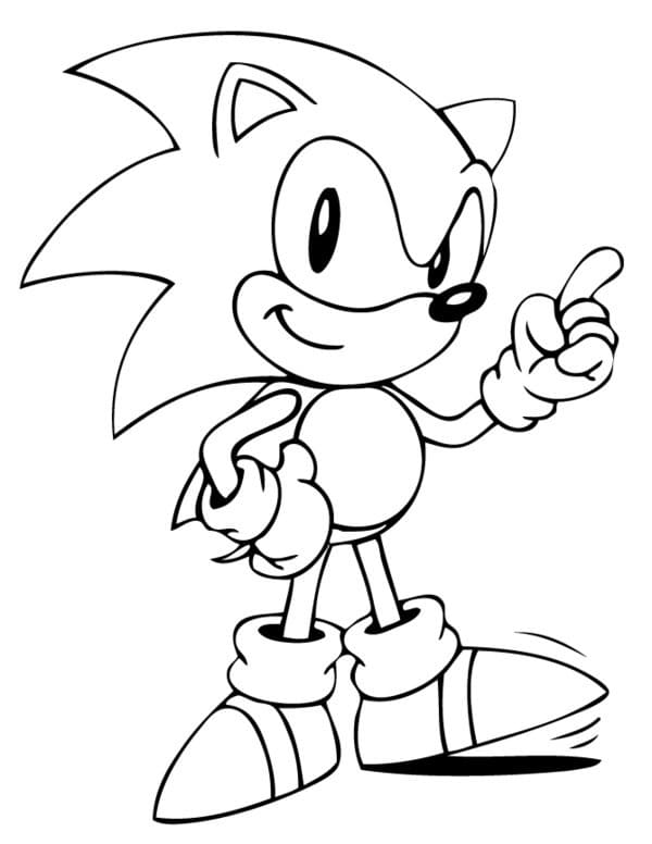 Desenho Sonic Incrível para Colorir