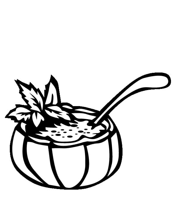 Desenho de Sopa Download para Colorir e Pintar