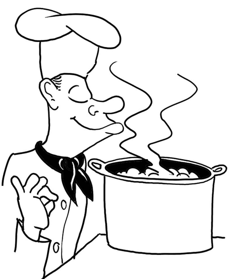 Desenho de Sopa Grátis para Colorir e Pintar