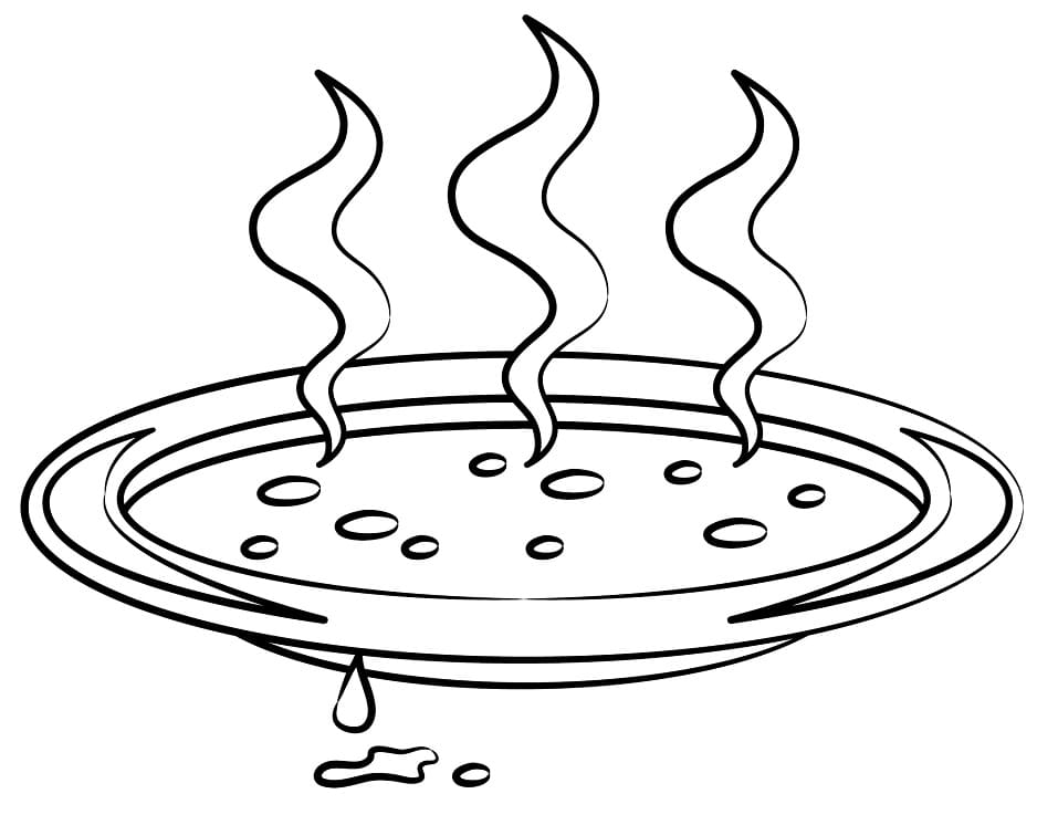 Desenho de Sopa para Colorir Imprimivel e Pintar