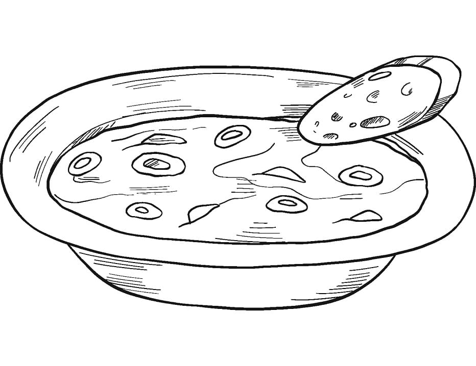 Desenho de Sopa para Imprimir Pdf Grátis e Pintar