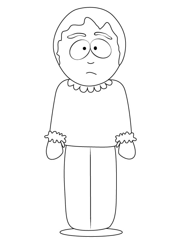 Desenho Sharon de South Park para Colorir e Pintar
